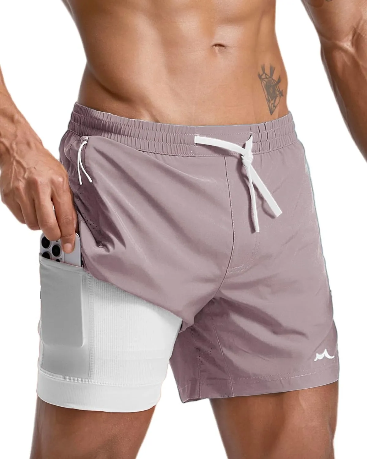 maamgic Men's Athletic Running Shorts with Liner Ultra Lightweight Workout Shorts 5"/ 7"