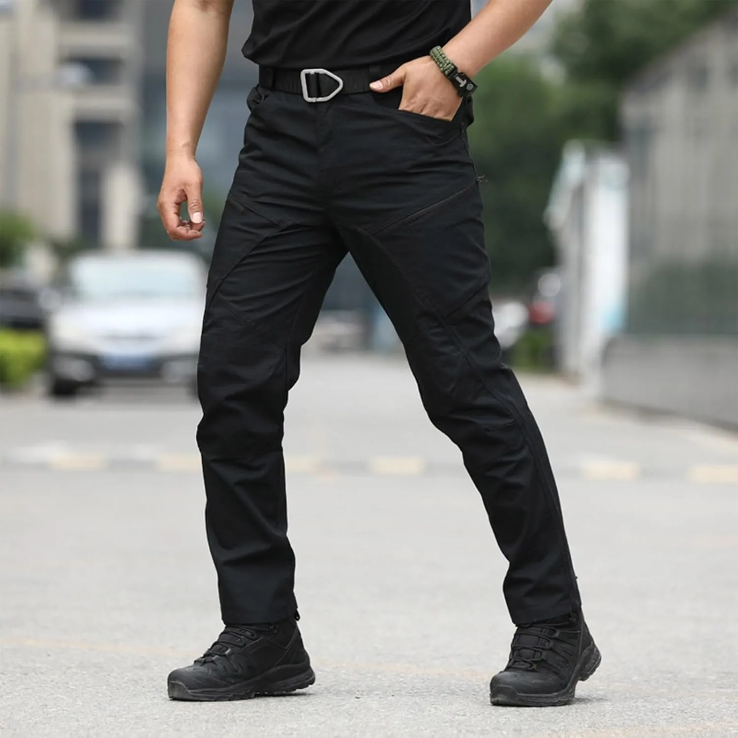 Men Cargo Pants, Tactical Pants, Baggy Outdoor Waterproof Hiking Work Pants Stretch Multi Pockets Lightweight Classic