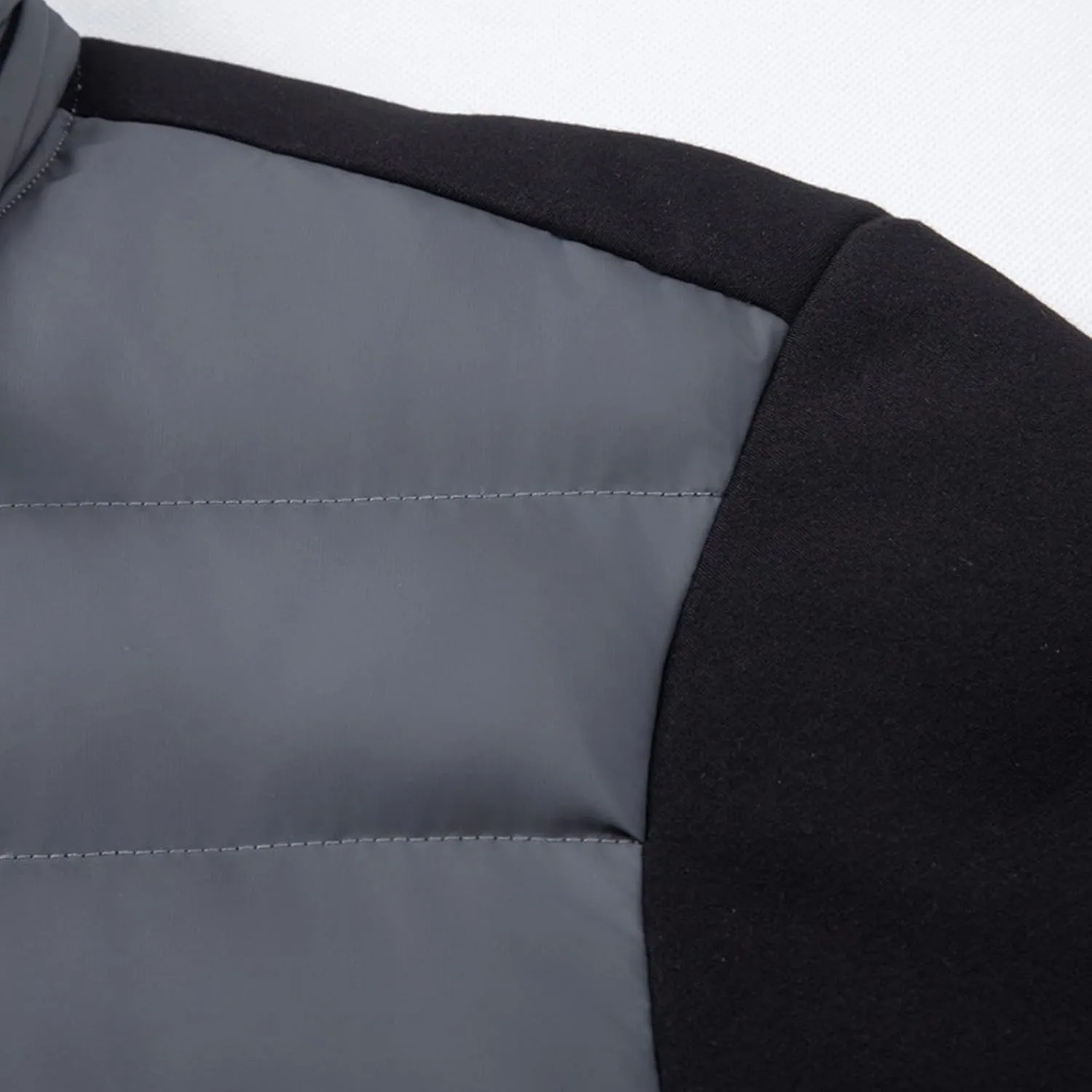 Men Puffer Jacket Hooded Full Zip Water-Resistant Puffy Jacket Quilted Lined Winter Down Coats Outerwear with Pockets