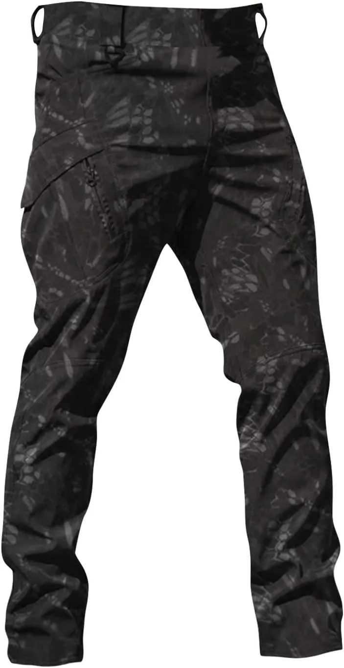 Mencomfy Cargo Pants Waterproof Ripstop Flex Tactic Lightweight Outdoor Hiking Work Pants Relaxed Fit Trousers