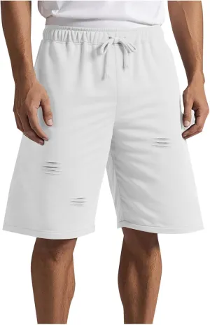 Mens Athletic Cargo Shorts Drawstring Workout Running Fitness Shorts Classic Summer Clothes with Multi Pockets