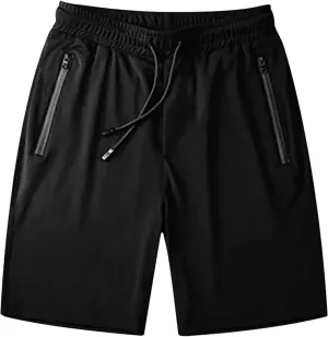 Mens Athletic Shorts with Zipper Pockets, Running Quick Dry Shorts for Men, Sports Short Gym Shorts