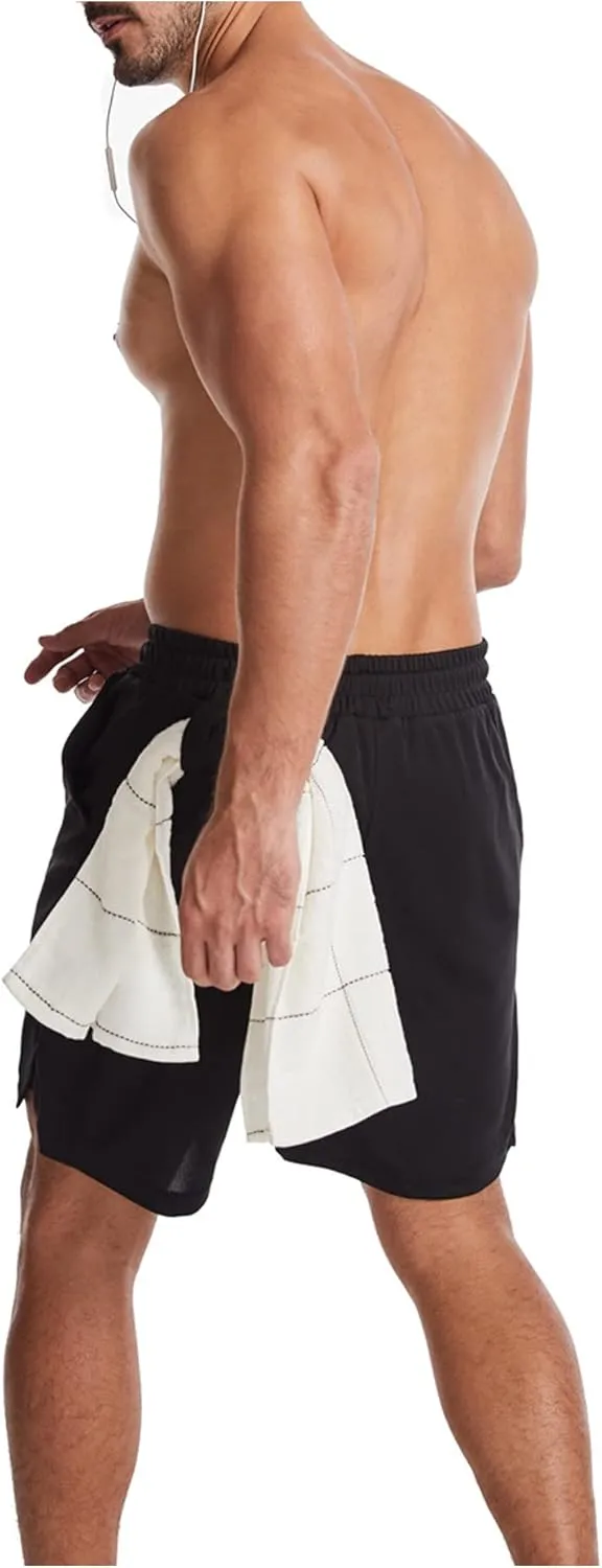 Men's Basketball Fitness Multi-Functional Tight Quick Dry Capris Double-Layer Running Shorts