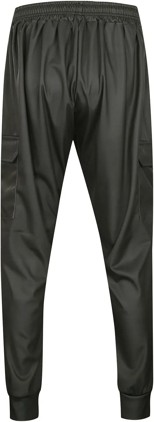 Mens Cargo Pants Relaxed Fit Elastic Waist Plus Size Tapered Lounge Sweatpants Casual Lightweight Athletic Jogging Trousers