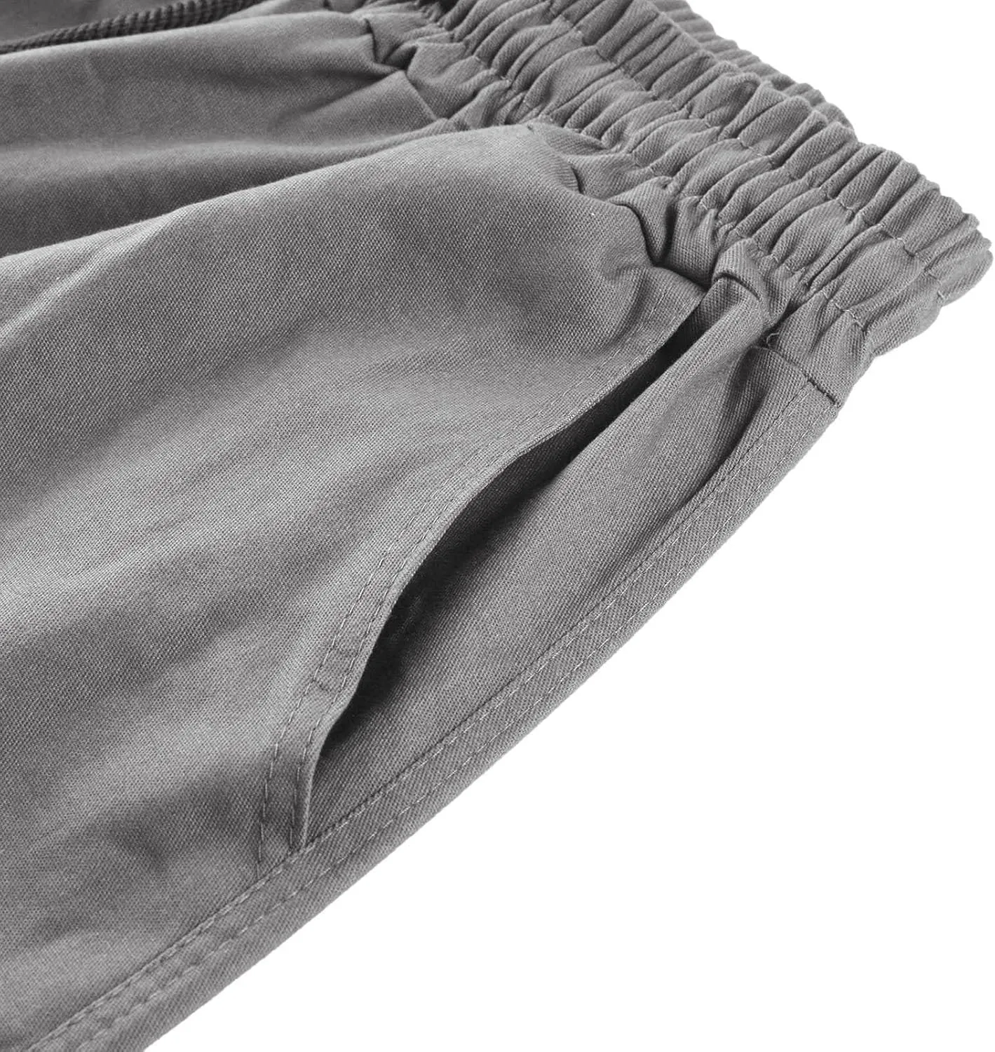Mens Cargo Pants with Pockets Baggy Open Bottom Relaxed Fit Sweatpants Lightweight Plus Size Comfy Hiking Athletic Trousers