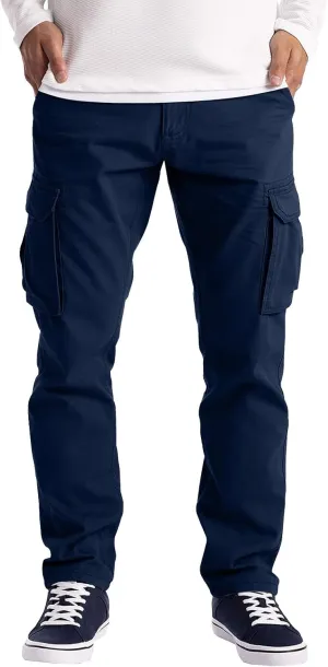 Men's Cargo Sweatpants Big and Tall Relaxed Fit Athletic Joggers Plus Size Baggy Stretch Waist Workwear Jogging Hiking Pants