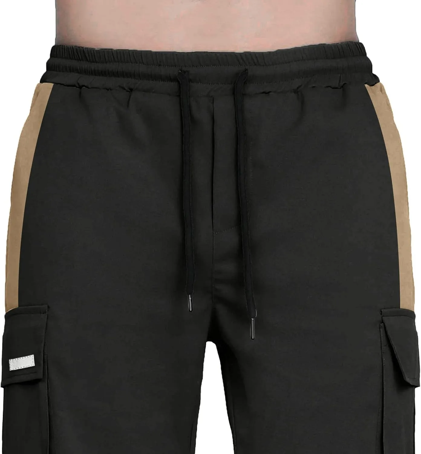 Mens Cargo Sweatpants Casual Jogging Sports Elastic with Pockets Men's Men's Pants Stretch Waist Cargo Pants