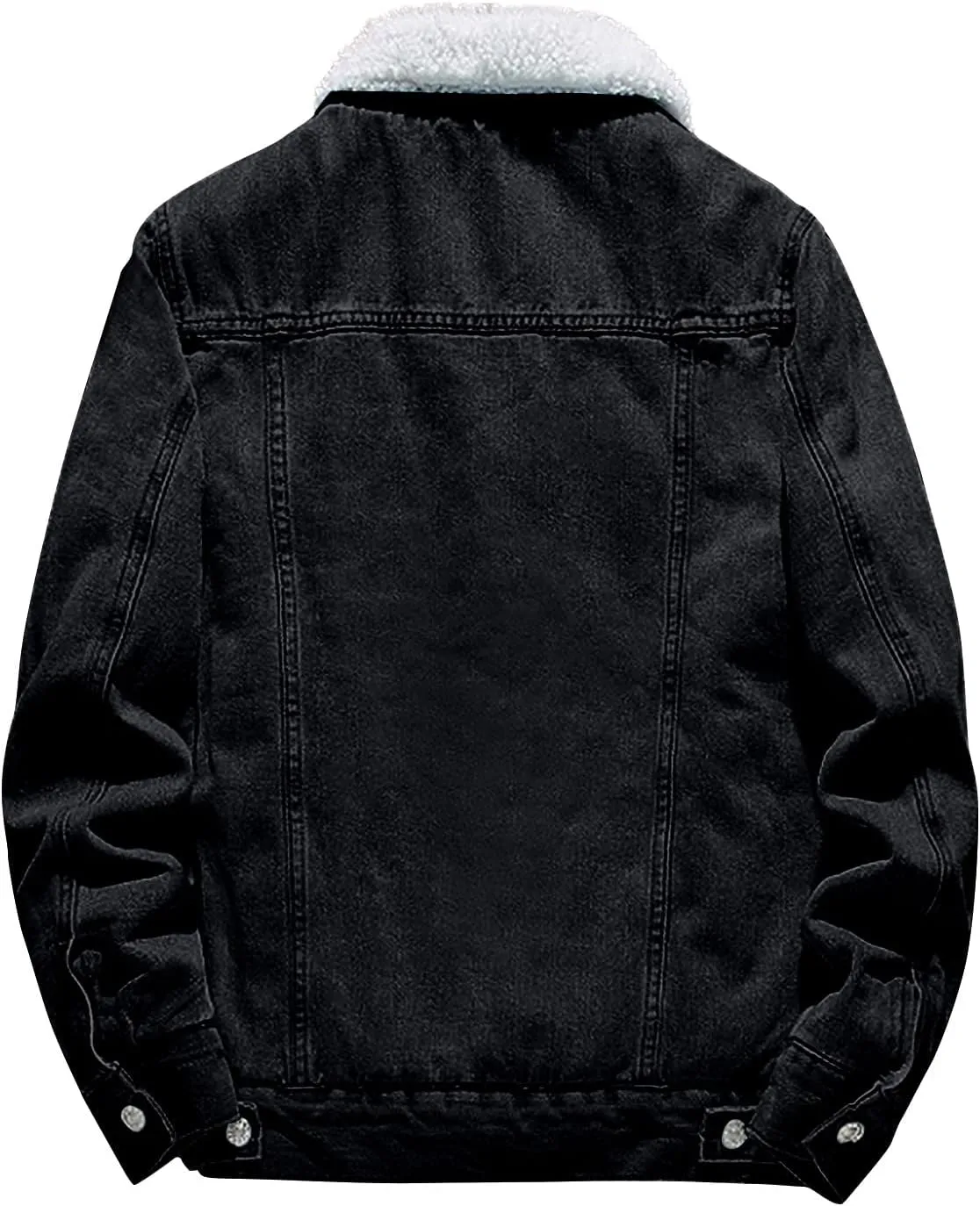 Mens Denim Jacket Winter Lapel Sherpa Fleece Lined Thicken Casual Stylish Warm Button Trucker Jean Jackets Coats, L-6XL
