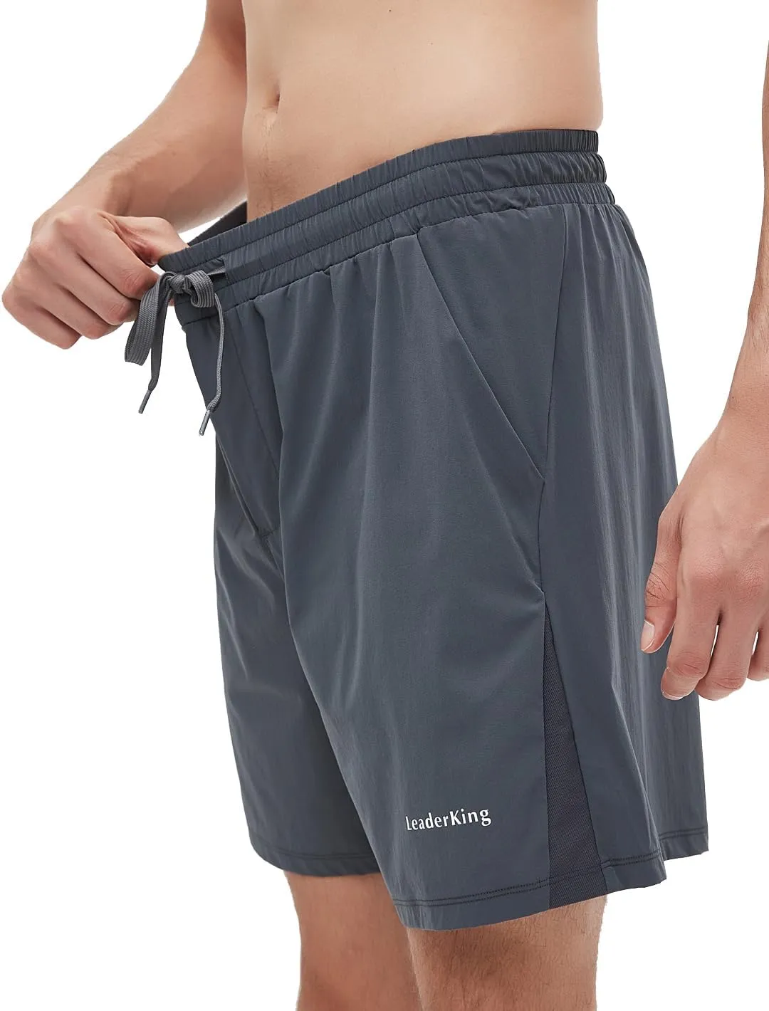 Men's Fitness Workout Shorts Quick-Dry Running Shorts with Pockets Basketball Training Shorts