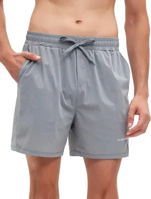 Men's Fitness Workout Shorts Quick-Dry Running Shorts with Pockets Basketball Training Shorts