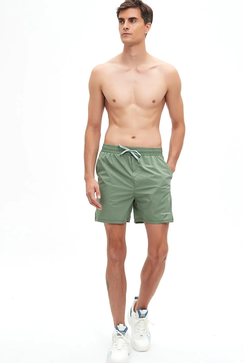 Men's Fitness Workout Shorts Quick-Dry Running Shorts with Pockets Basketball Training Shorts