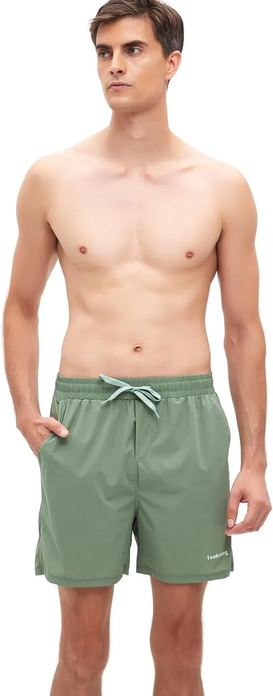 Men's Fitness Workout Shorts Quick-Dry Running Shorts with Pockets Basketball Training Shorts