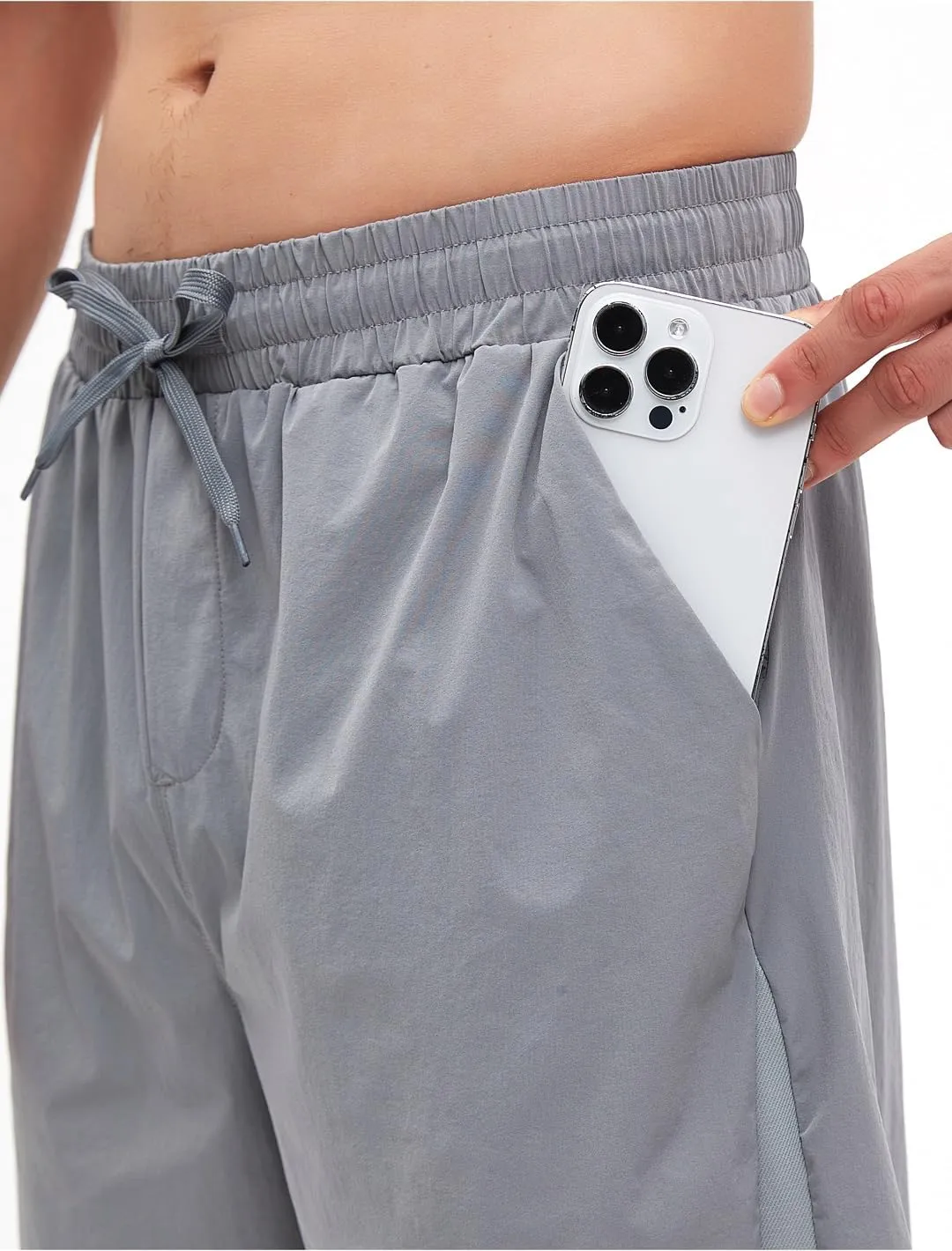 Men's Fitness Workout Shorts Quick-Dry Running Shorts with Pockets Basketball Training Shorts
