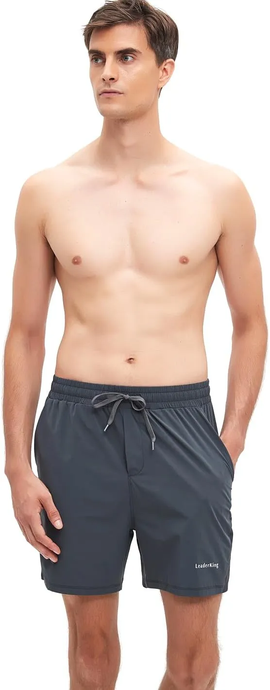 Men's Fitness Workout Shorts Quick-Dry Running Shorts with Pockets Basketball Training Shorts