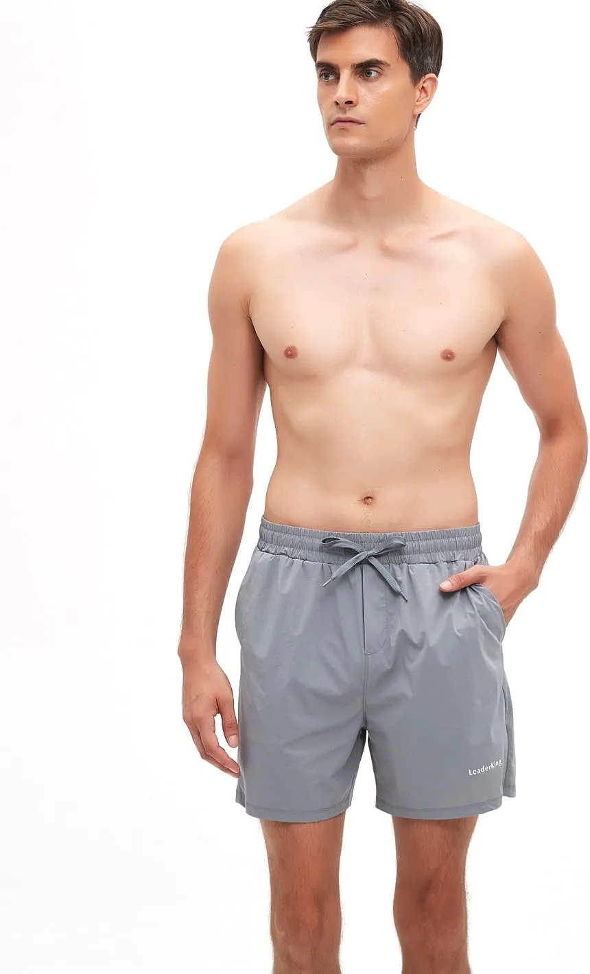 Men's Fitness Workout Shorts Quick-Dry Running Shorts with Pockets Basketball Training Shorts
