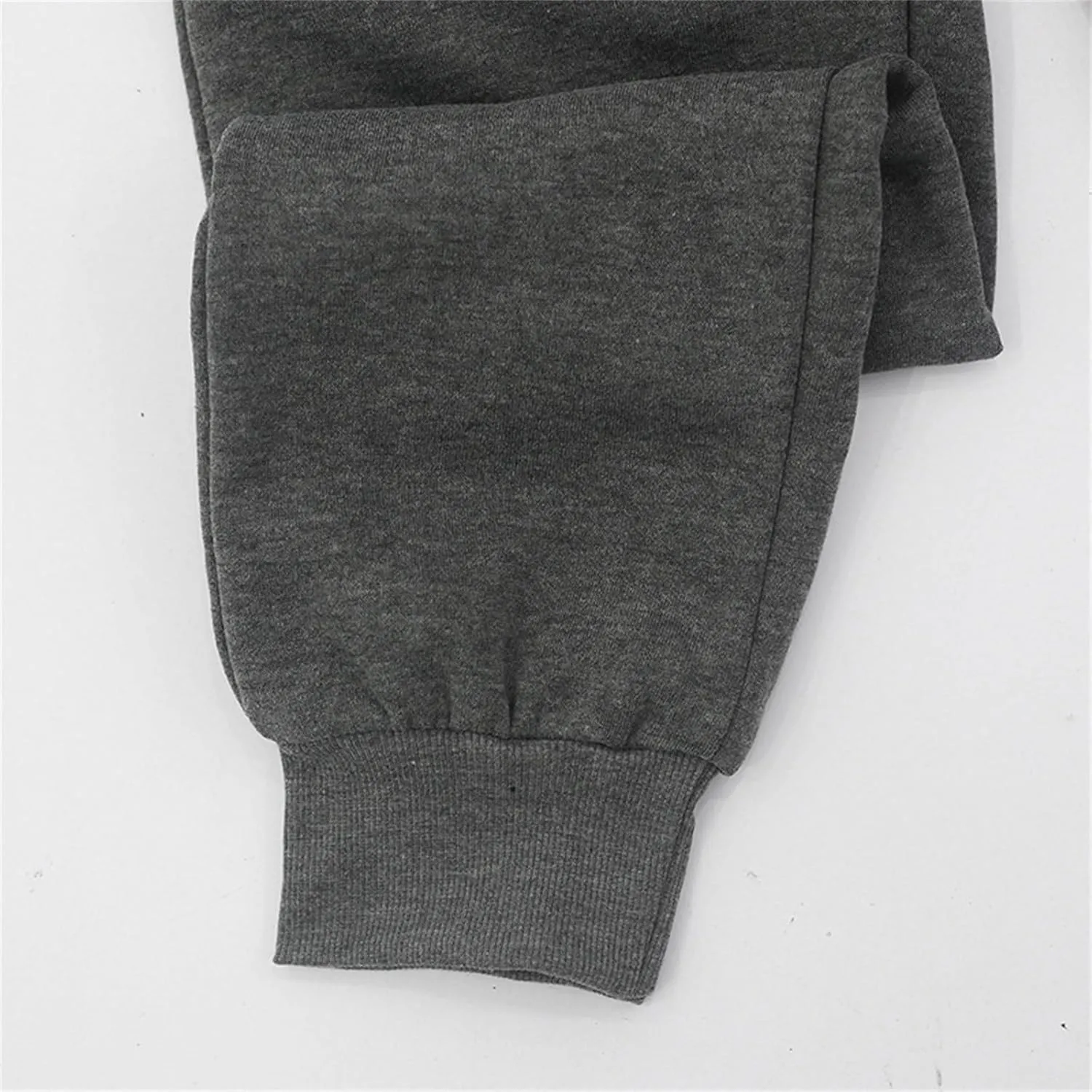 Mens Heavyweight Fleece Cargo Sweatpants Elastic Waist Drawstring Athletic Gym Pants Hiking Outdoor Trousers