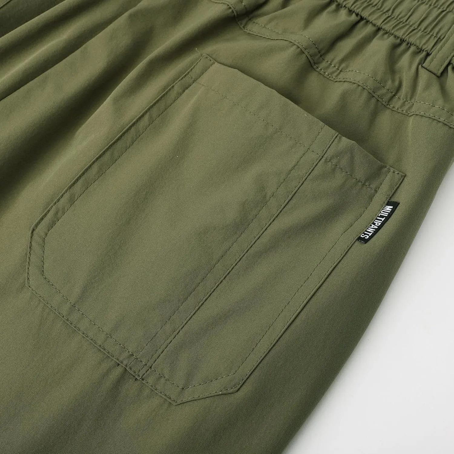 Men's Hiking Cargo Pants Summer High Stretch Multi-Pocket Durable Pants Straight Leg Lightweight Comfy-fit Trousers
