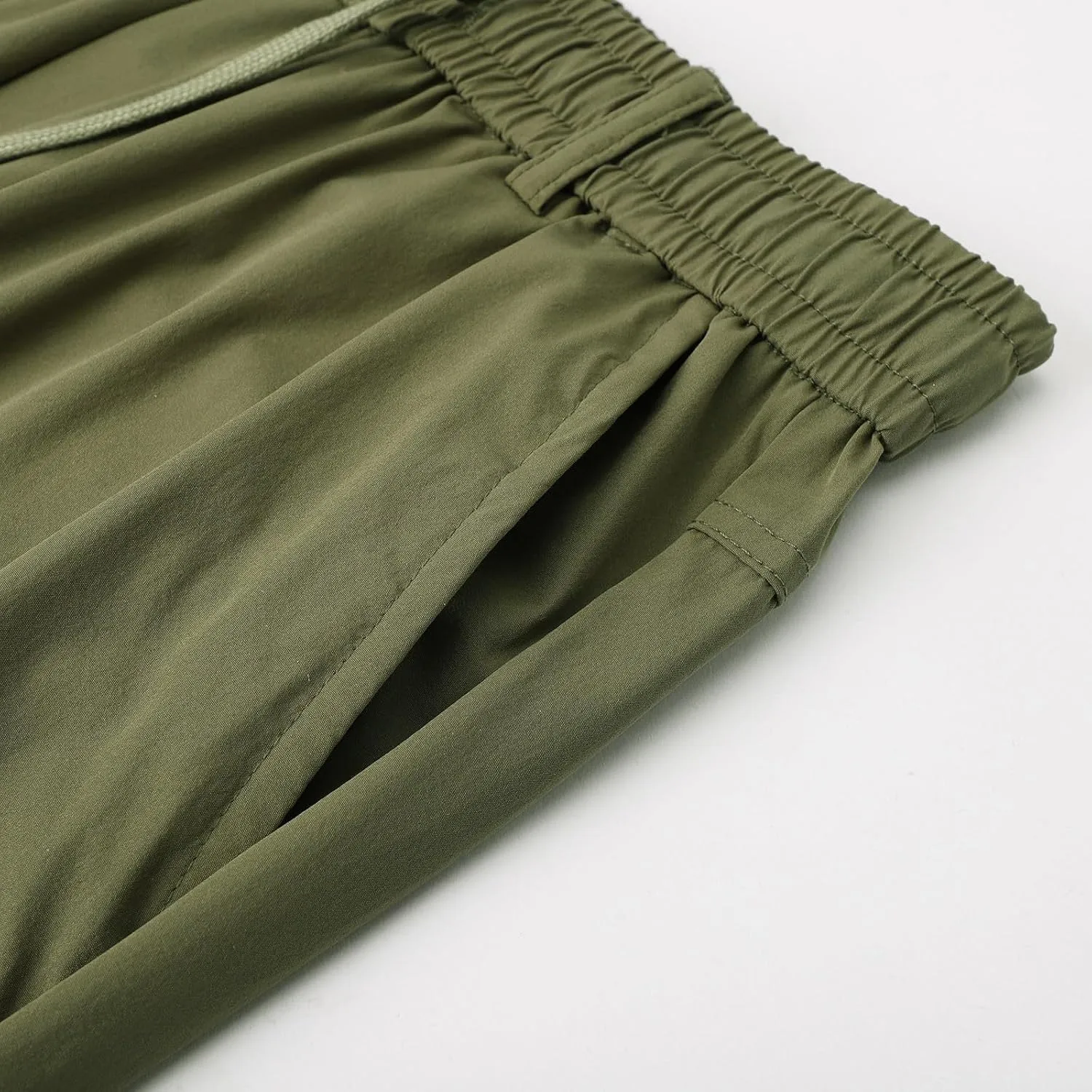 Men's Hiking Cargo Pants Summer High Stretch Multi-Pocket Durable Pants Straight Leg Lightweight Comfy-fit Trousers