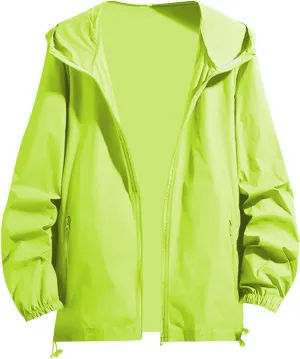 Men's Hoodie Jacket Thin Lightweight Rain Jacket Windproof Fall Casual UV Sun Protection Travel Sportswear