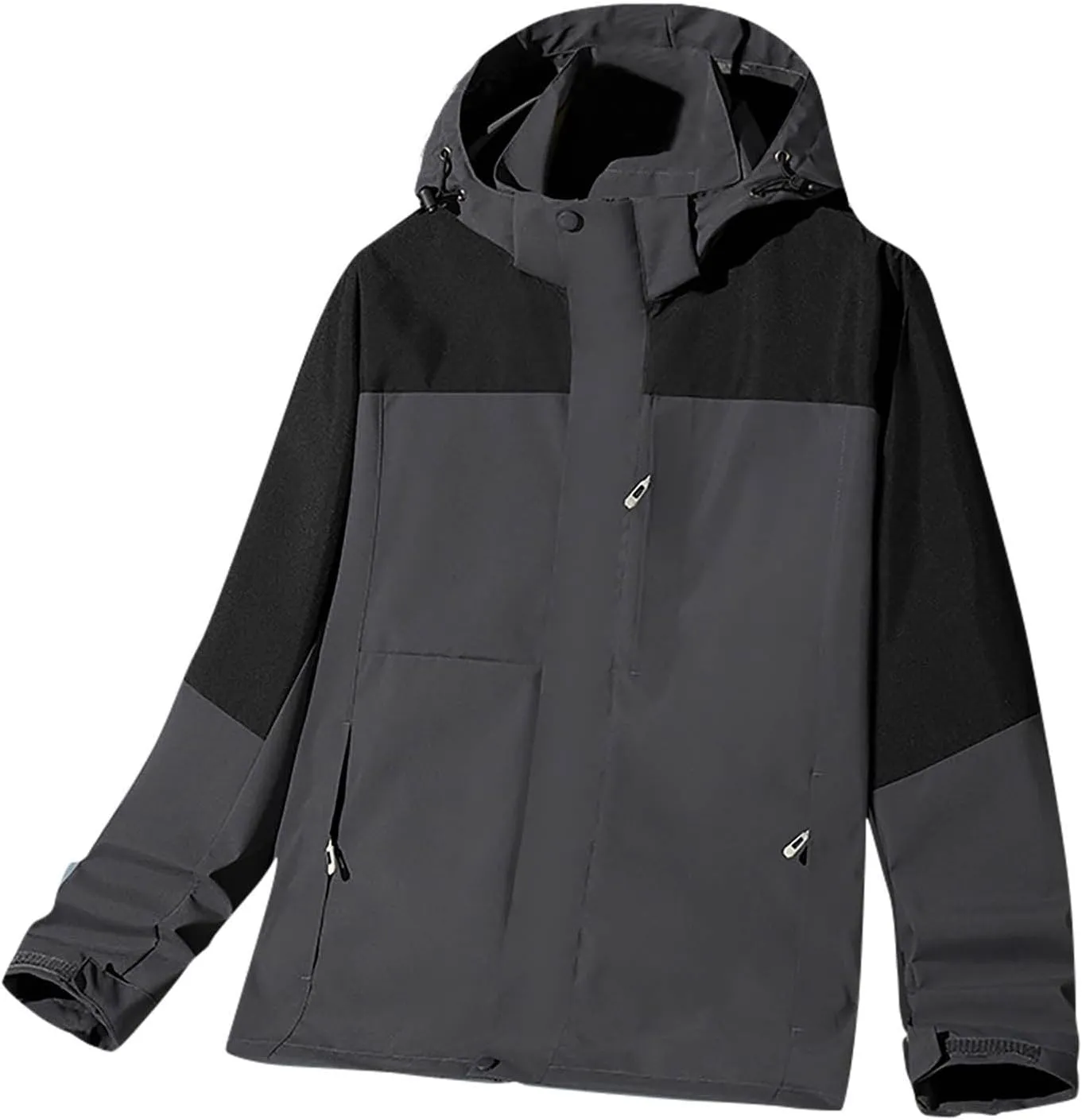 Men's Jacket Windproof Quilted Hooded Jackets Casual Fall Winter Warm Padded Coats Outwear Color Block Windbreakers