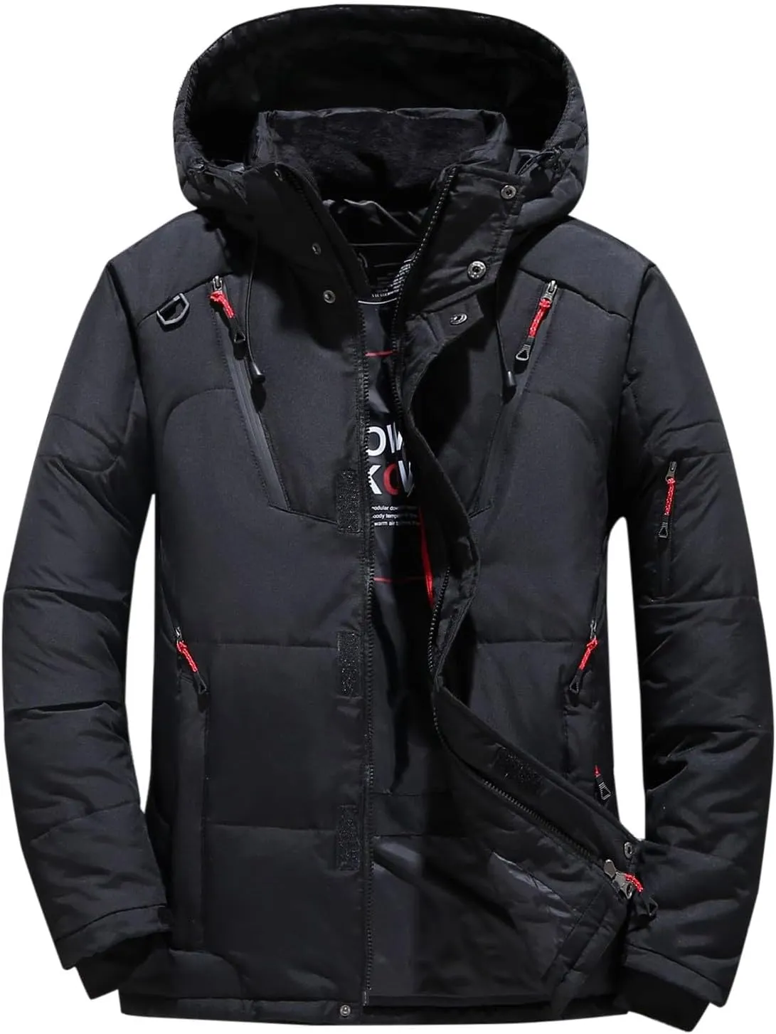 Men's Lightweight Puffer Jacket Hooded Coat Bubble Warm Jacket Men ThiCasual Winter Windproof Insulated Jacket