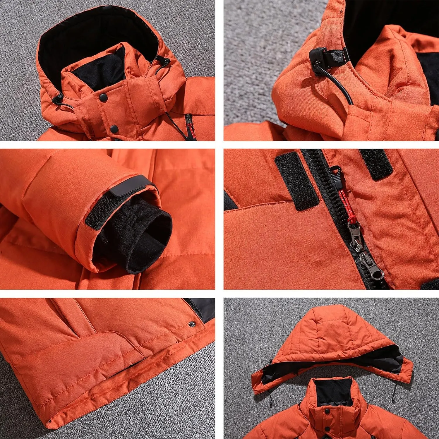 Men's Lightweight Puffer Jacket Hooded Coat Bubble Warm Jacket Men ThiCasual Winter Windproof Insulated Jacket