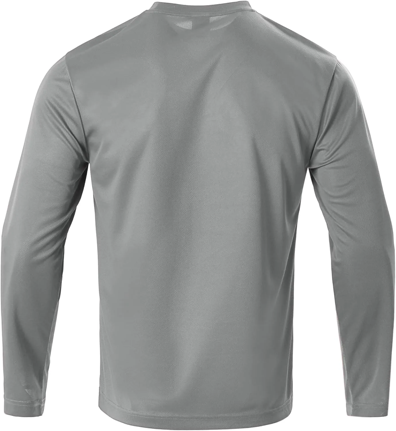 Mens Long Sleeve T-Shirts Casual Crew Neck Tee Shirt Summer Soft Running Swimming Cycling Fishing Tops
