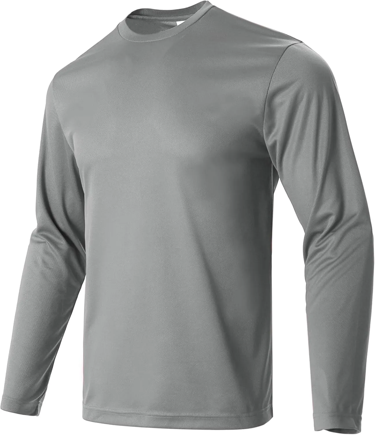 Mens Long Sleeve T-Shirts Casual Crew Neck Tee Shirt Summer Soft Running Swimming Cycling Fishing Tops
