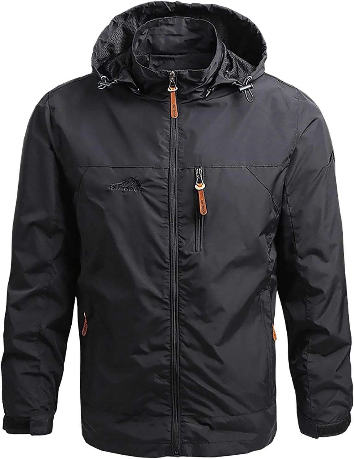 Mens Rain Coats Waterproof with Hood Rain Jacket Lightweight Rain Pullover for Hiking Golf Running