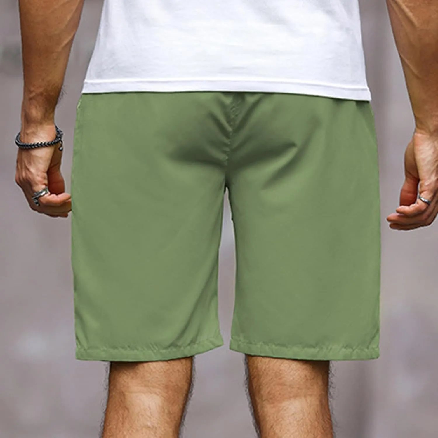 Men's Running Athletic Shorts Summer Casual Straight Leg Drawstring Waist Quick Dry Exercise Workout Shorts