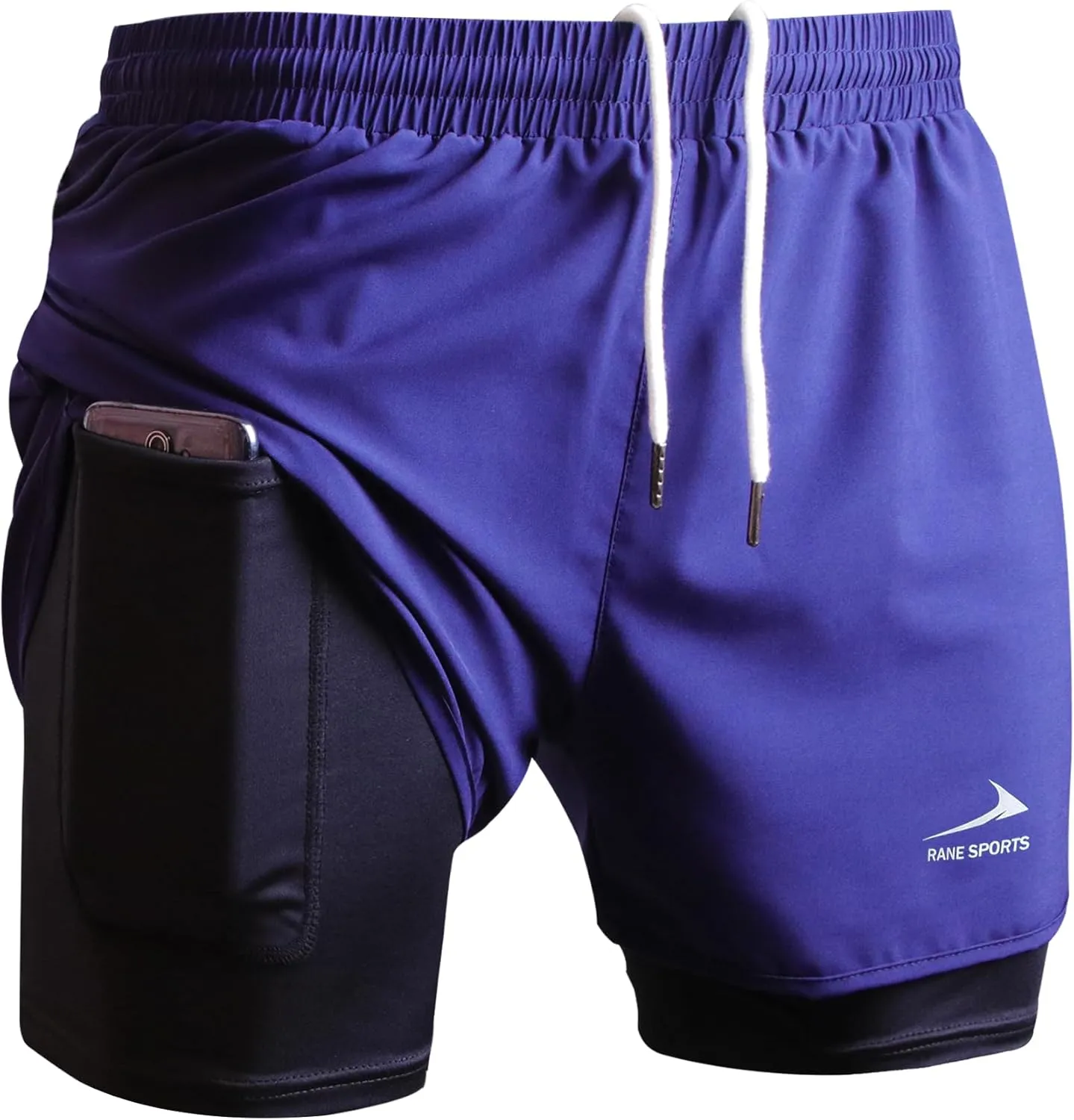 Men's Running Shorts 2 in 1 Sports Shorts Outdoor Marathon Hiking Training Shorts
