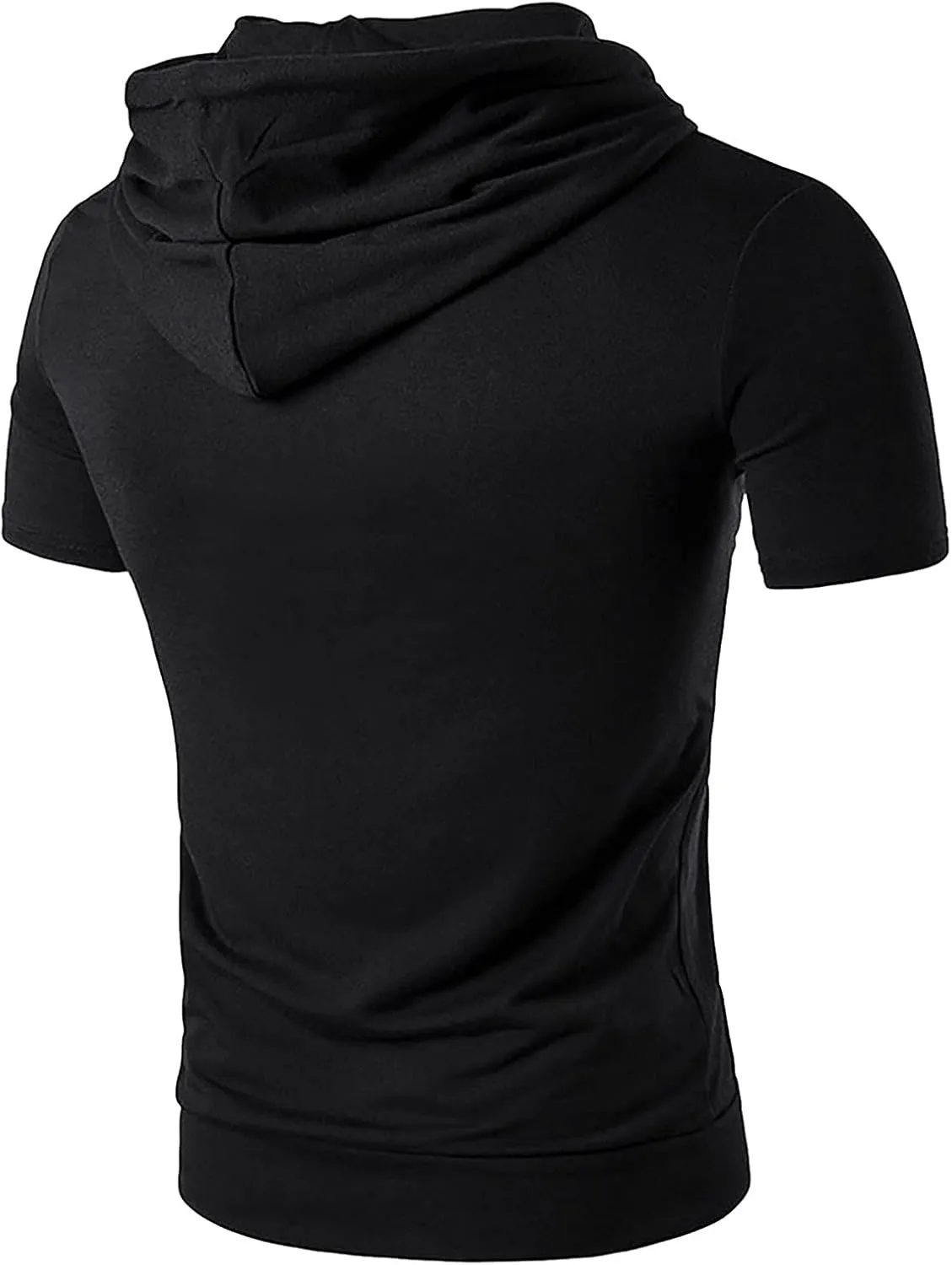 Men's Sleeveless Hoodie Shirts with Face Mask Turtleneck Compression Tank Tops Workout Gym Running Base Layer Sportswear