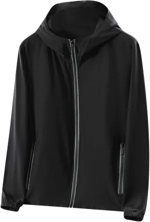 Men's Sun Protection Hoodie Shirt Quick Dry Shirt Hooded Lightweight Breathable Beach Hiking Fish Lightweight Jacket