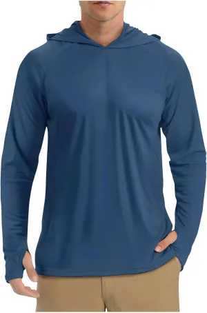 Men's Sun Shirt UPF 50  Long Sleeve Hoodie UV Protection 2025 Summer Running Hiking Shirts Quick Dry Fishing T-Shirts