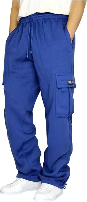 Mens Sweatpants Solid ens Sweatpants Elastic Open Bottom Athletic Drawstring Joggers Big and Tall Gym Pants with Pockets