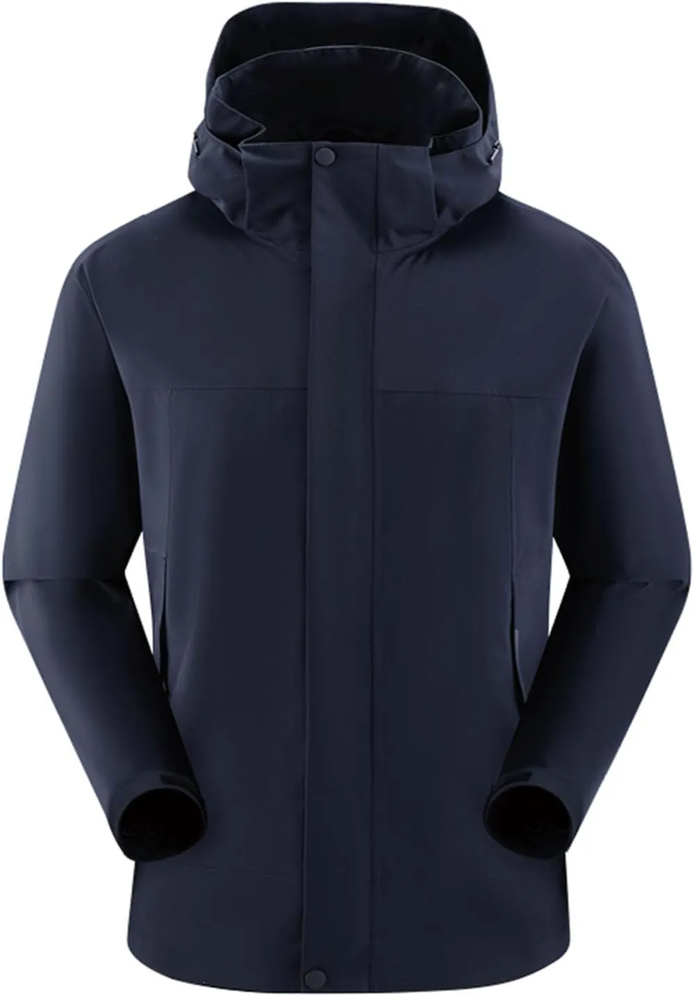 Men's Windbreakers Lightweight Jacket Fleece Lined Hooded Mens Jackets Casual Stylish Hiking Windbreaker Solid Jacket