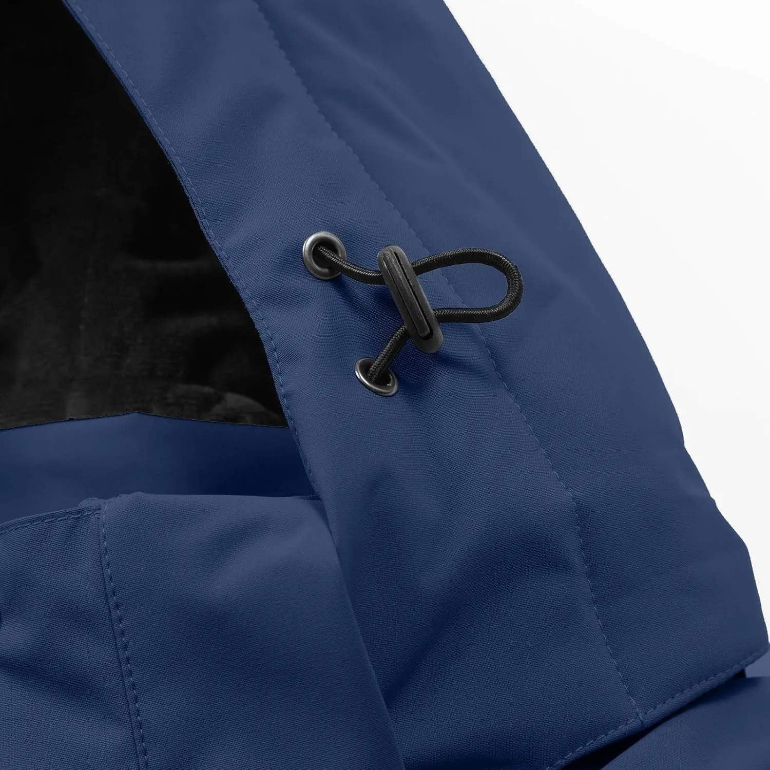 Mens Windbreakers Windproof and Waterproof Adjustable Hooded Jacket Solid Color Casual Punch Outdoor Hiking Jacket