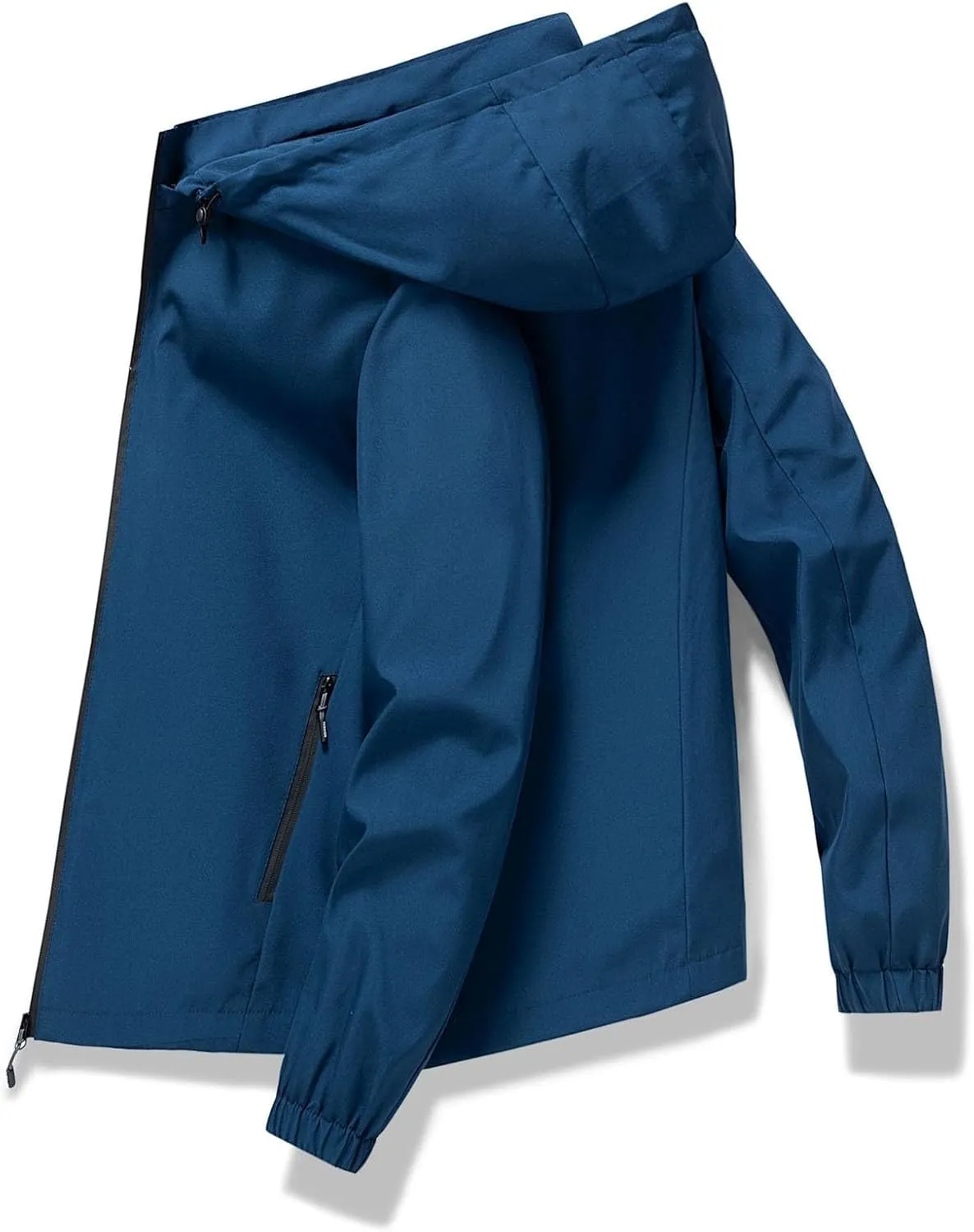 Mens Windproof Jacket Waterproof Lightweight Mountain Sport Jacket for Men Hooded Windbreaker Raincoat Durable Coat
