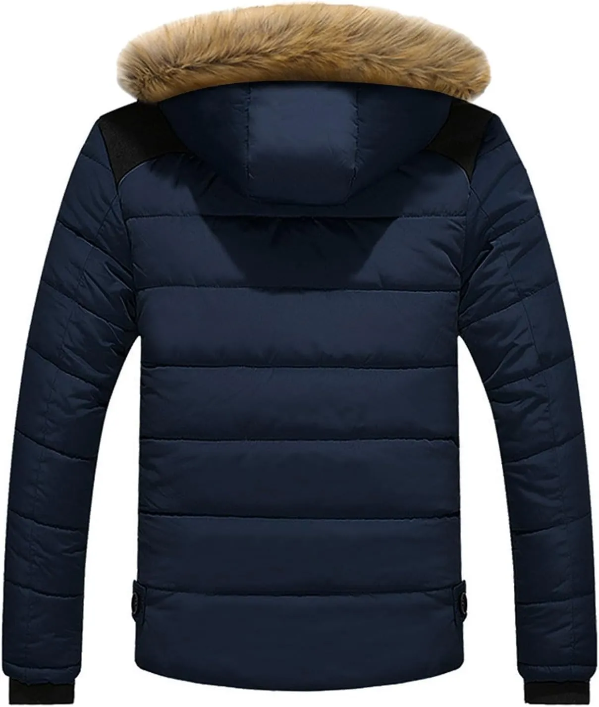 Men's Winter Jackets For Fashion Causal Solid Color Heavyweight Thickened Hooded Padded Cotton Large Size Coats
