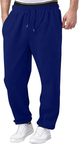 midelxp Mens Sweatpants Open Bottom Baggy Fleece Jogger Pants with Pockets Gym Athletic Workout Pants Casual Lounge Pants