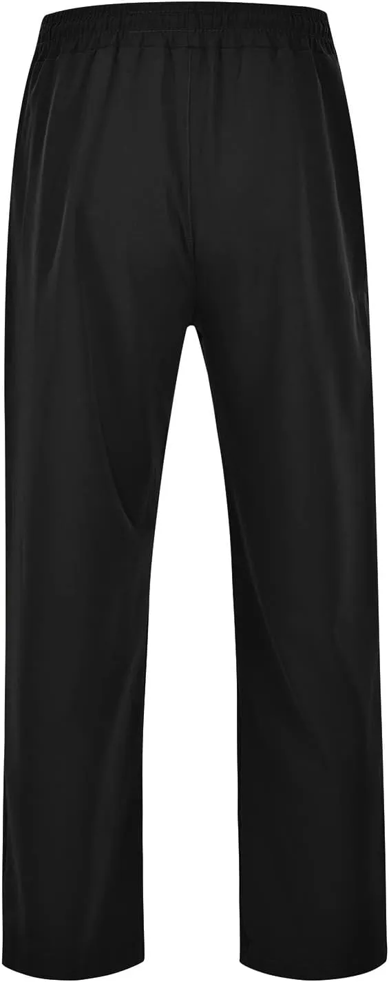 Outdoor Casual Sweatpants for Men Loose Fit Fleece-Lined High Elastic Waisted Plus Size Pants Solid Baggy Comfort Trousers