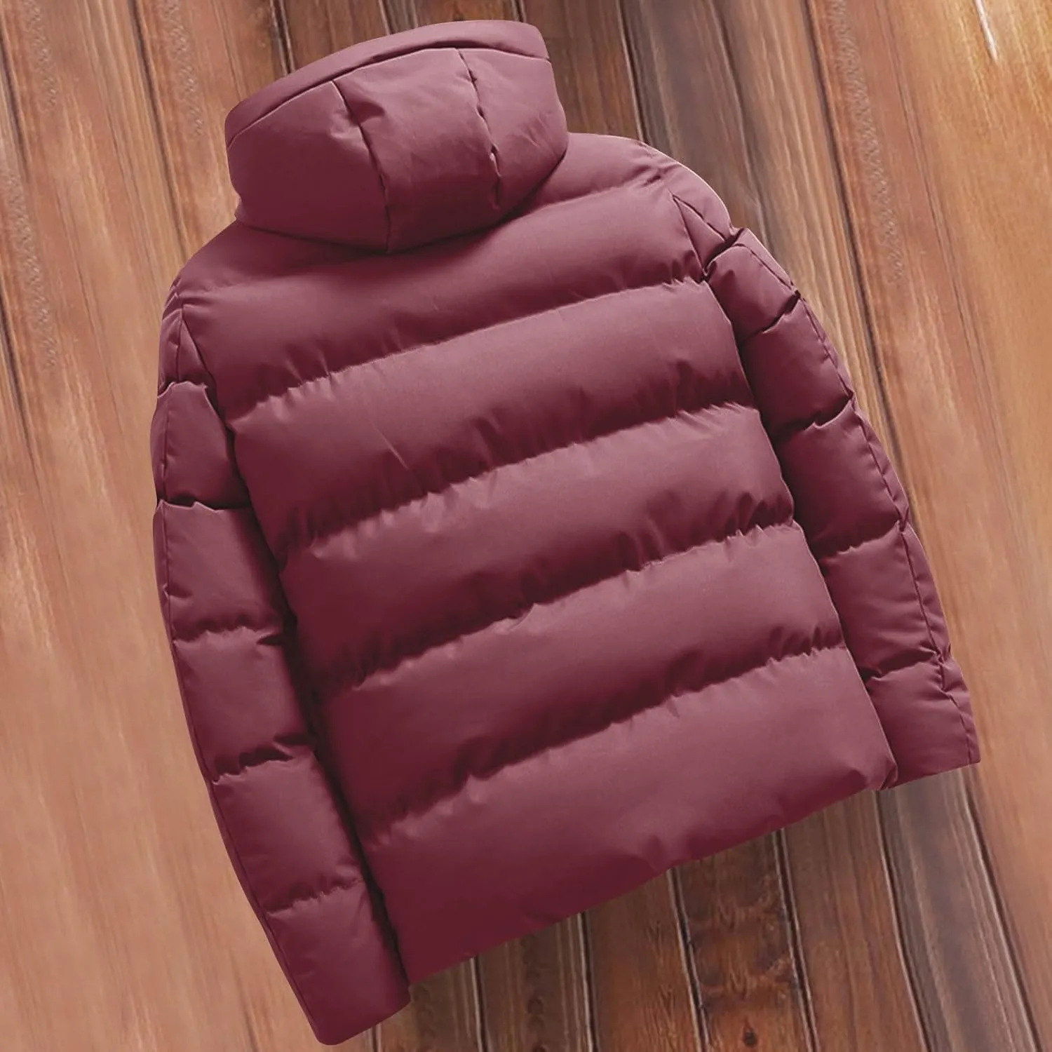 Puffer Jacket Men Insulated Hooded Down Coats Zip Up Outdoor Winter Casual Windproof Tops Waterproof Jackets S-4XL
