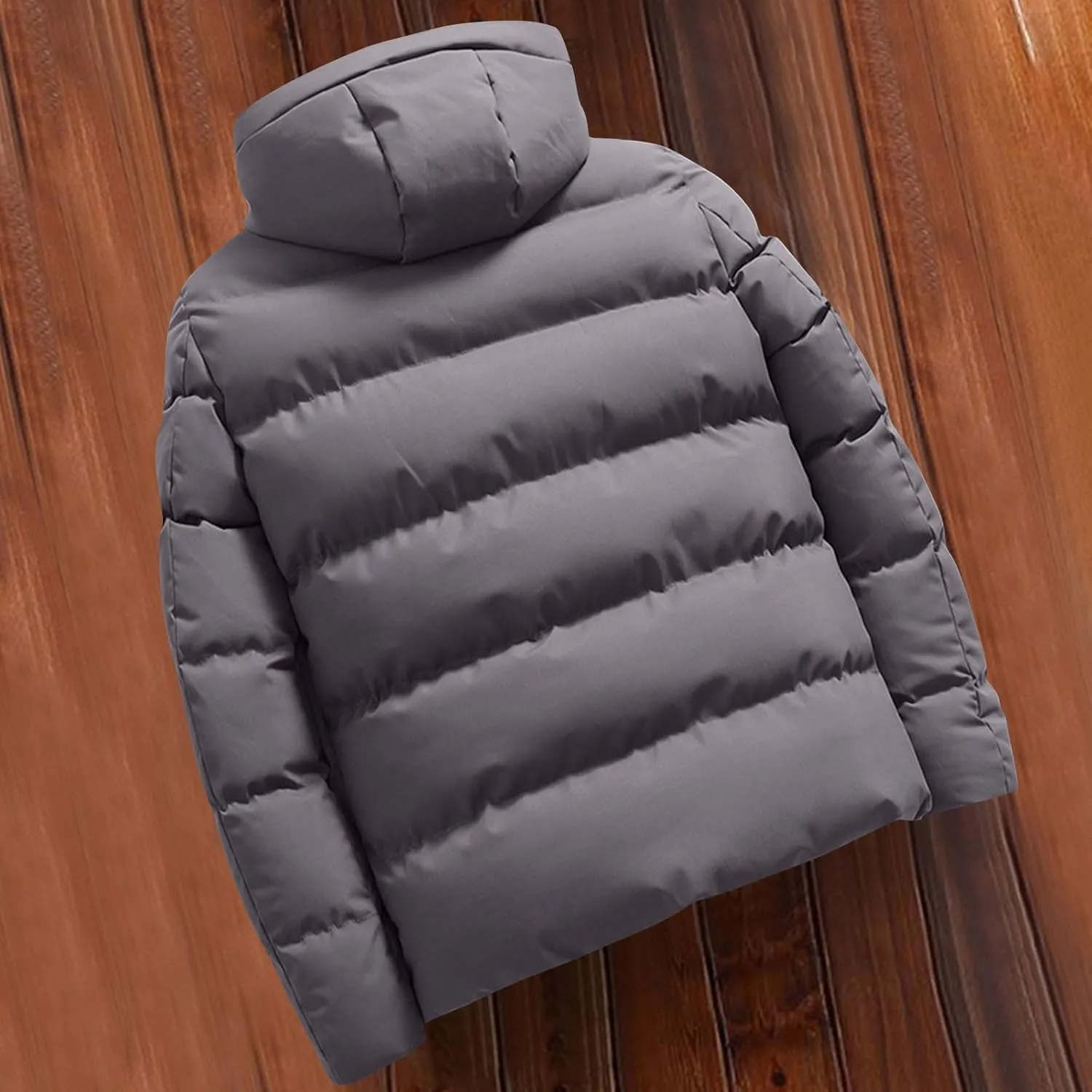 Puffer Jacket Men Insulated Hooded Down Coats Zip Up Outdoor Winter Casual Windproof Tops Waterproof Jackets S-4XL