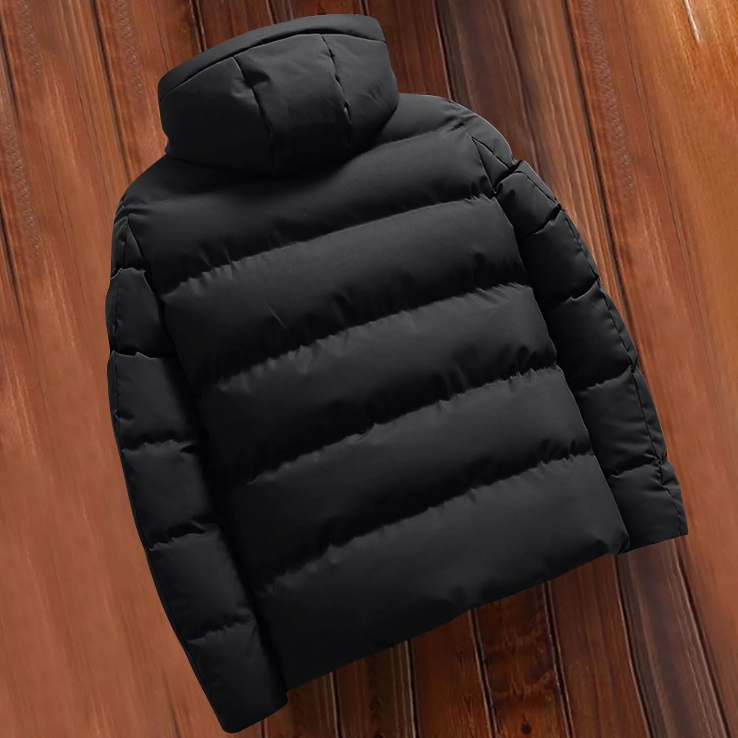 Puffer Jacket Men Insulated Hooded Down Coats Zip Up Outdoor Winter Casual Windproof Tops Waterproof Jackets S-4XL