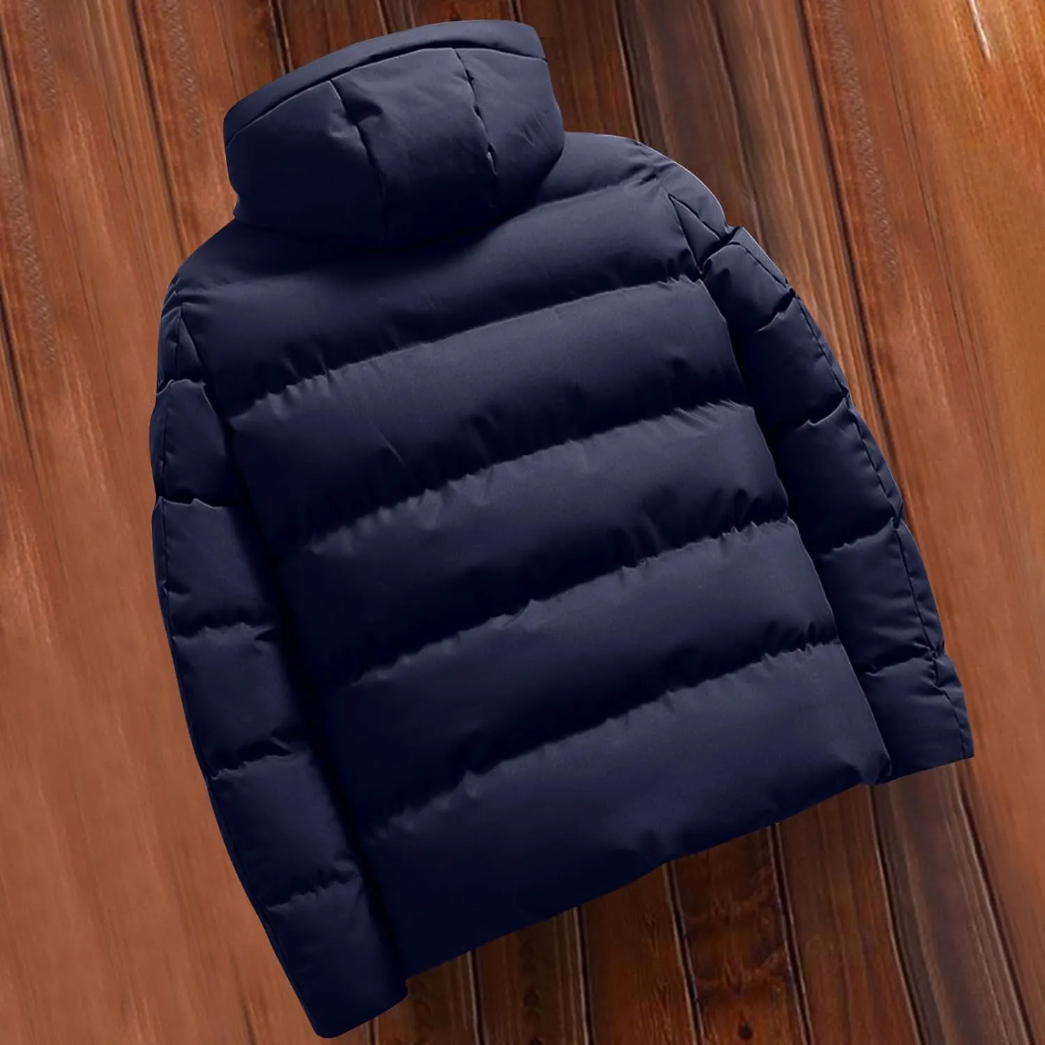 Puffer Jacket Men Insulated Hooded Down Coats Zip Up Outdoor Winter Casual Windproof Tops Waterproof Jackets S-4XL