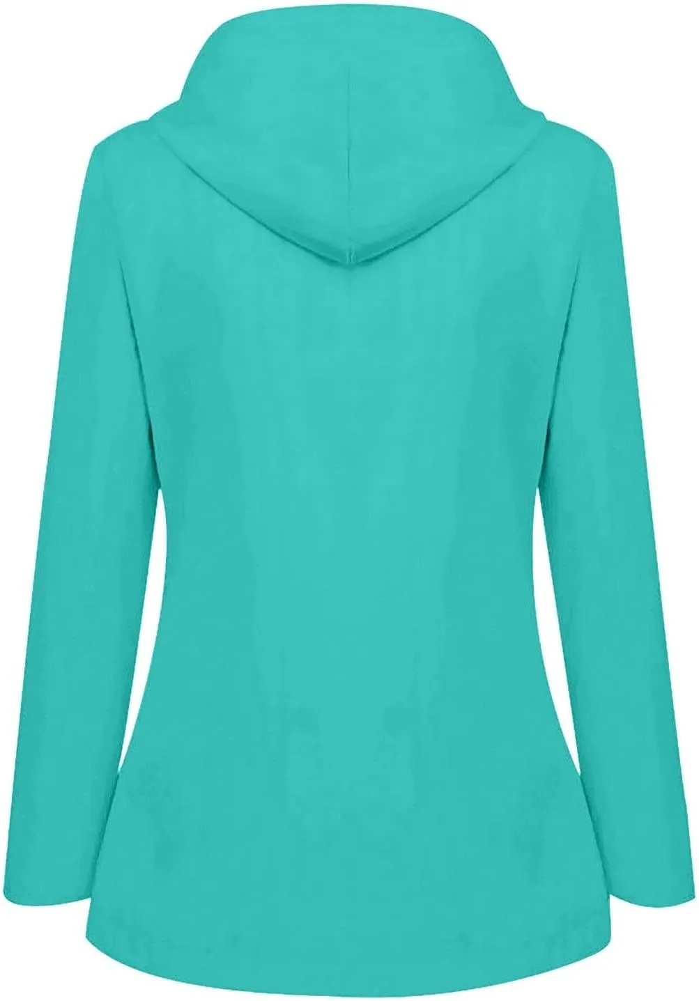 Rain Jacket Women Waterproof Active Outdoor Rain Coat Lightweight Zip Up Plus Size Wind Breaker Raincoat with Hood