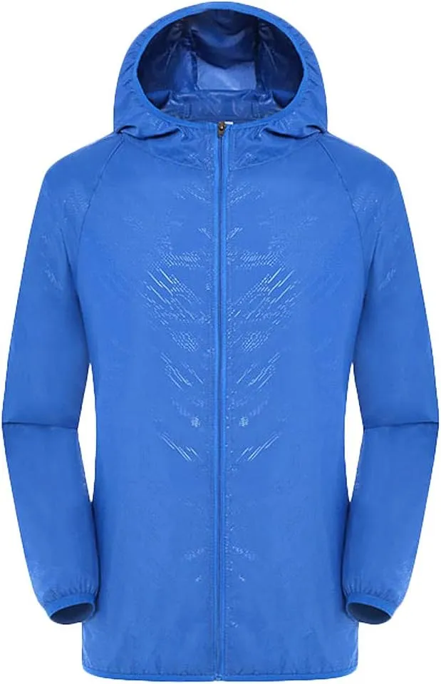 RTRDE Mens Rain Jacket Lightweight Waterproof Coated Hooded Jacket Windbreaker Raincoat Winter Jackets, M-3XL