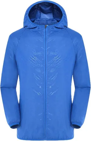 RTRDE Mens Rain Jacket Lightweight Waterproof Coated Hooded Jacket Windbreaker Raincoat Winter Jackets, M-3XL
