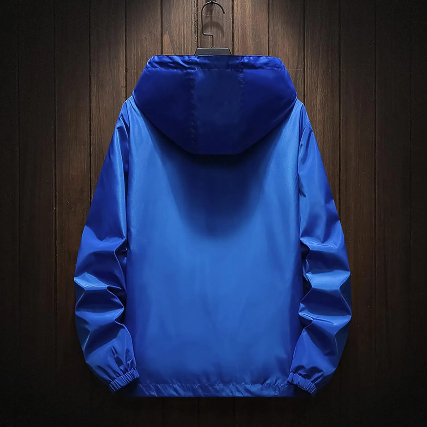 RTRDE Mens Waterproof Jacket Casual Lightweight Full Zip Windproof Anorak Hoodie Rain Jackets Windbreaker, M-7XL