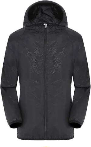 RTRDE Men's Waterproof Rain Jacket Lightweight Raincoat With Hood - Golf Cycling Windbreaker, S-4XL